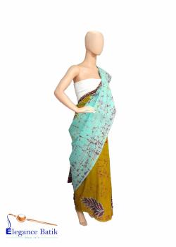 Multi Colour Batik Saree